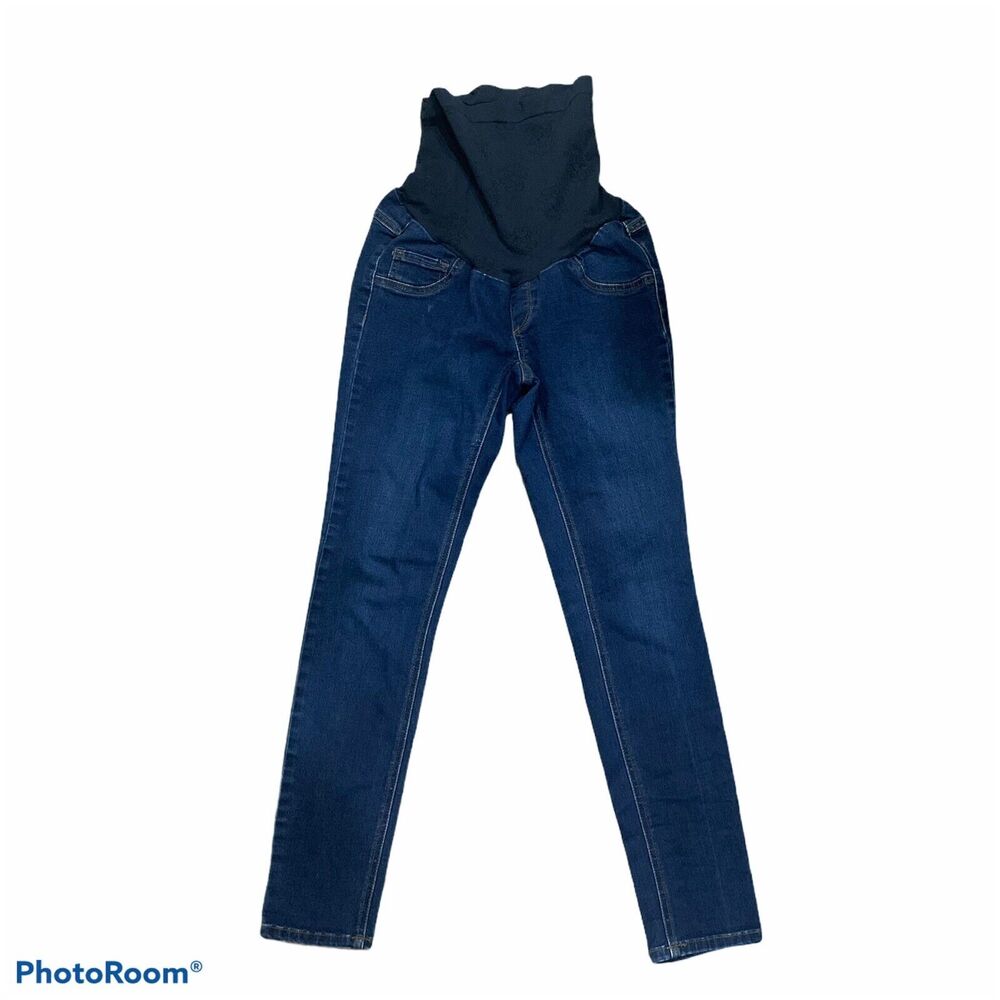 Jessica Simpson Sz XSP Maternity Jeans Secret Fit Belly Blue Denim Slim Skinny